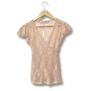 alt="Blusa Just Be Rosa Claro em Renda Referência 0017 Tamanho P"