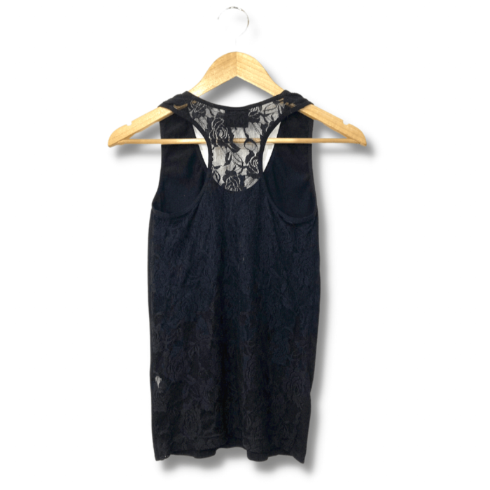 Blusa Myth Preta Lisa Nadador com Renda Tamanho M NOVA - Imagem 3