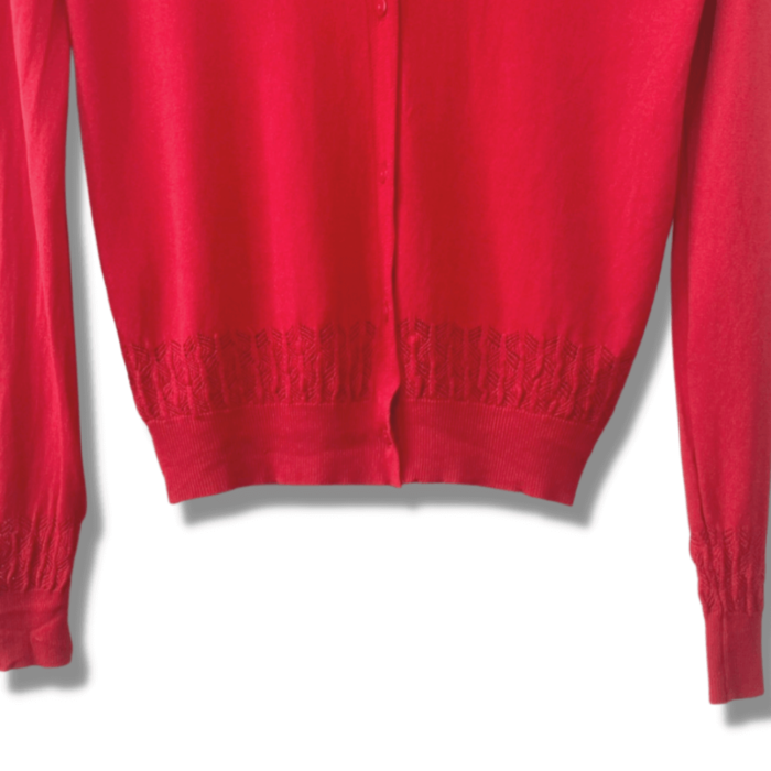 Casaco Chifon Vermelho Liso Tamanho M NOVO - Imagem 4