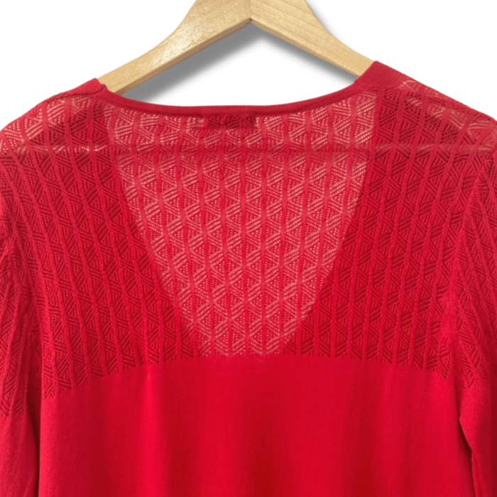 Casaco Chifon Vermelho Liso Tamanho M NOVO - Imagem 6