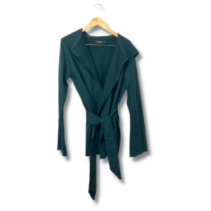 alt="Casaco Collins Verde Liso de Moleton com Capuz Referência 0015 Tamanho GG"