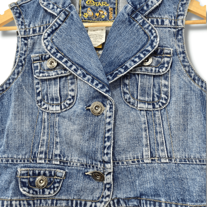 Colete Star Jeans Liso com Bolsos Tamanho M NOVO - Imagem 2