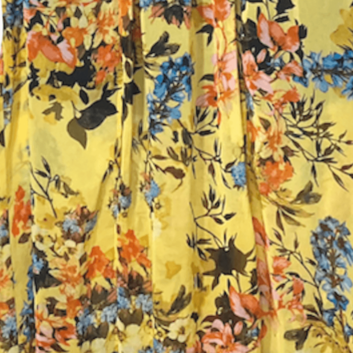 Vestido Blessed Longo Amarelo Estampa Floral Veste um P - Imagem 3