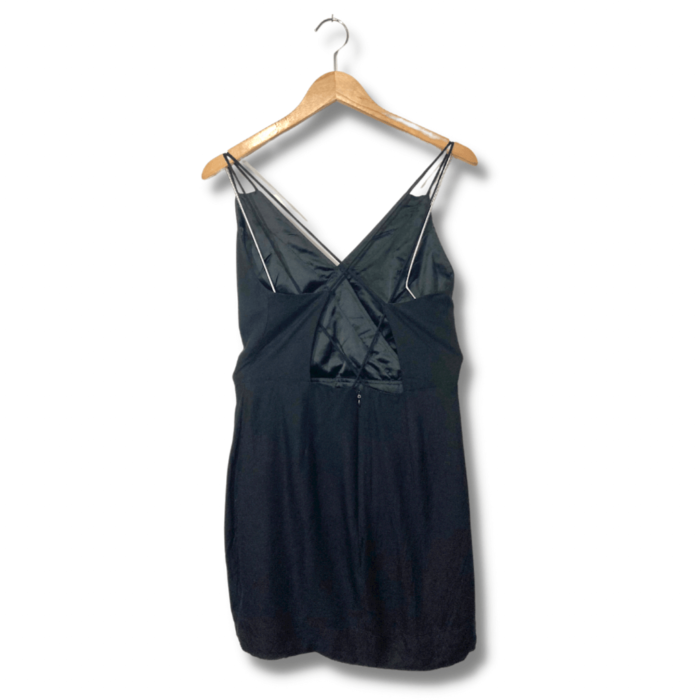 Vestido Botswana Preto Liso com Apliques Miçangas Tamanho M - Imagem 4