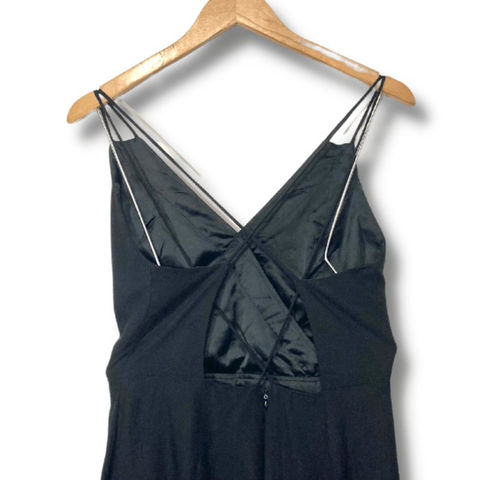 Vestido Botswana Preto Liso com Apliques Miçangas Tamanho M - Imagem 5
