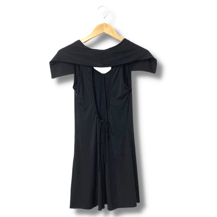 Vestido Saída de Praia Preto Liso Veste M NOVO - Imagem 3