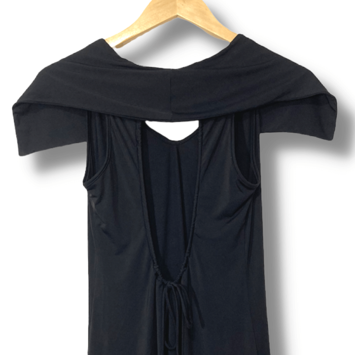 Vestido Saída de Praia Preto Liso Veste M NOVO - Imagem 4