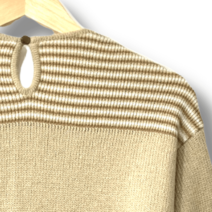 Blusa Bege Lã Manga Comprida M - Imagem 5