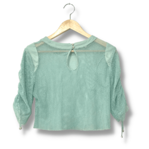 alt="Blusa-Cropped-Sem-marca-Verde-Claro-Lisa-Tela-Manga-Curta-M-AFL0035c"