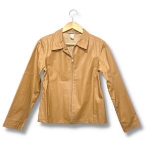 alt="Casaco-Saint-Cross-Caramelo-Liso-Couro-Emborrachado-M-AFL0049f"
