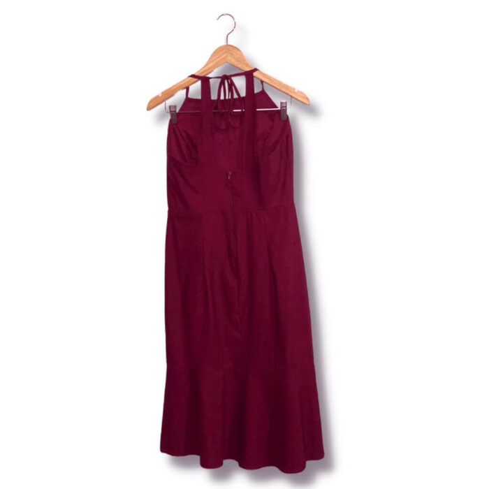 Vestido Mercatto Vinho Babado G NOVO - Imagem 4