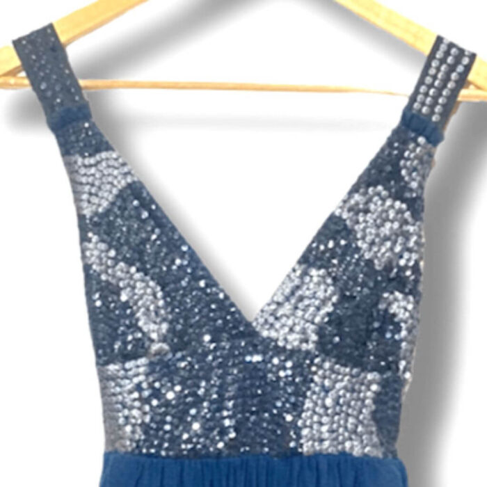 alt="Vestido-festa-Cavendish-Azul-Petroleo-Liso-Lantejoulas-M-PRM0014det1"