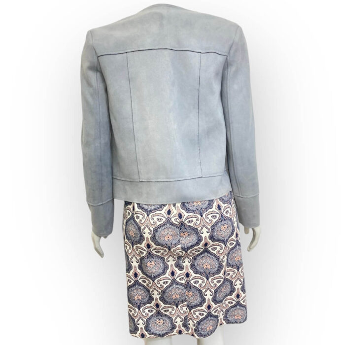 alt="Casaco-Zara-Chamois-Suede-Azul-Bebê-Liso-Botões-XS-AFL0088 2"