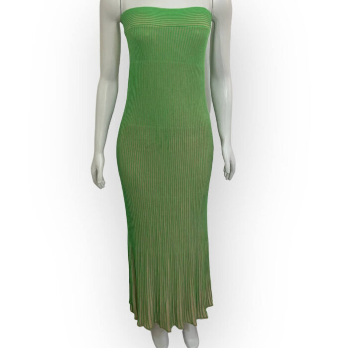 alt="Vestido-Animale-Tricot-Tomara-que-caia-Verde-Bege-G-ABM0002f"