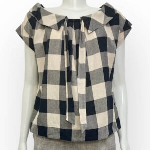 alt="Blusa-Shoulder-Xadrez-Bege-Preto-M-VCC0025f"